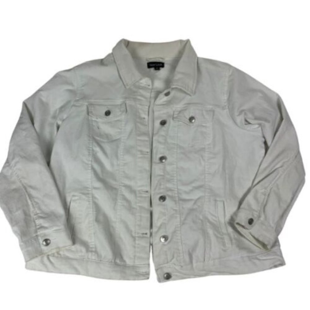 New Look Women's Long Sleeve White Jean Jacket Size 2x